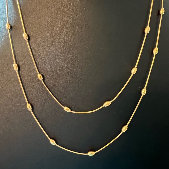 Elegant Gold Beaded Necklace - Picture 1 of 3